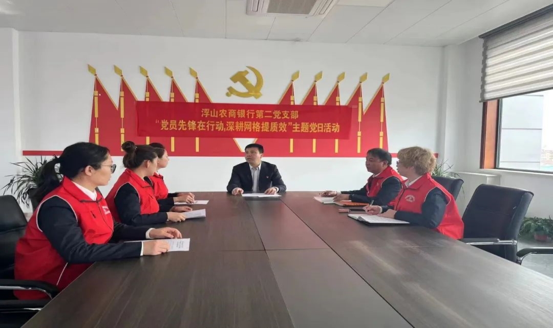 浮山农商银行第二党支部开展&ldquo;党员先锋在行动，深耕网格提质效&rdquo;主题党日活动